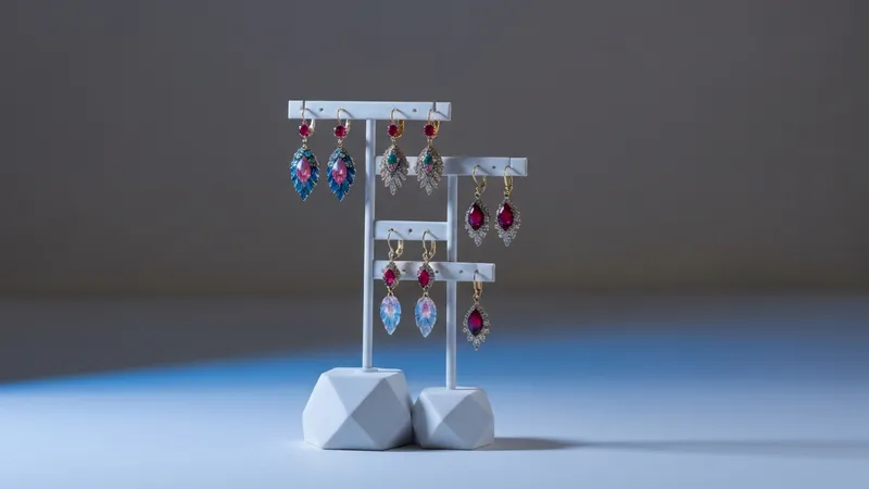 Boucle d'oreille dormeuse rubis élégante